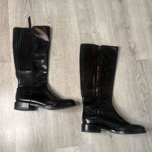 Clark’s Black Knee-High Leather Women’s Boots sz 9